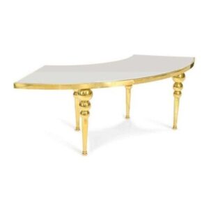 Gold/White Serpentine Table