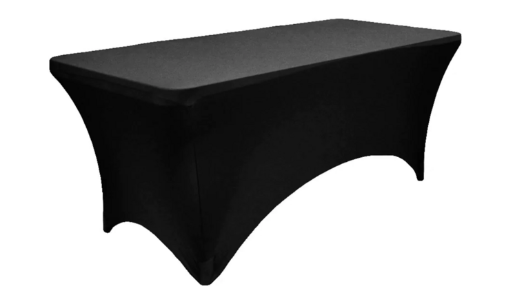 6' Table Spandex - Black