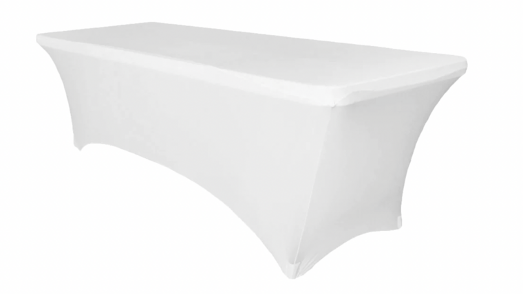 6ft Table Spandex - White