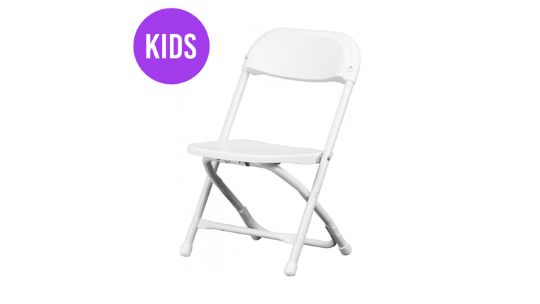 Children's Plastic Folding Chair - White