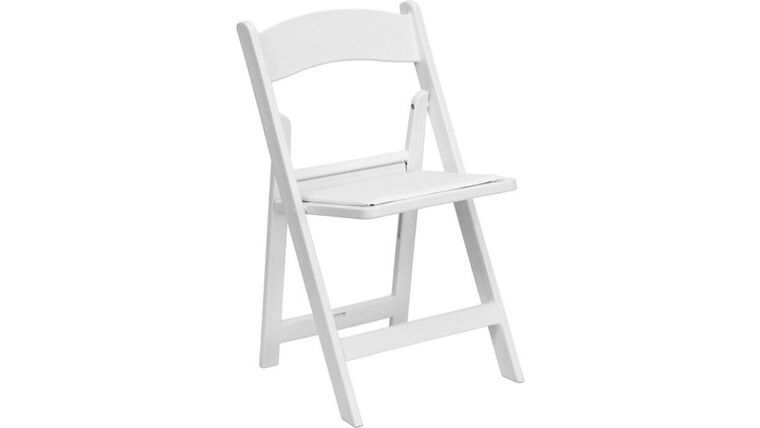 Padded Resin Chairs - White