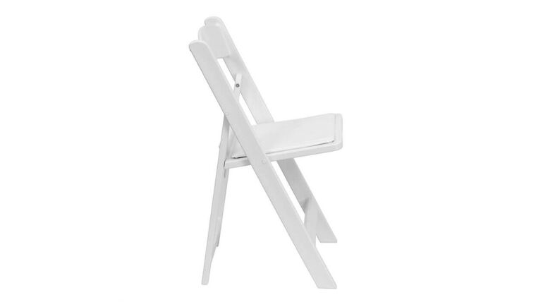 Padded Resin Chairs - White