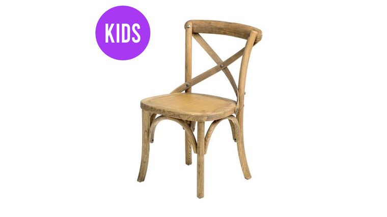 Children's Wooden Crossback Chair (Tinted Raw)