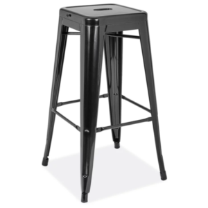 Black Metal Barstool