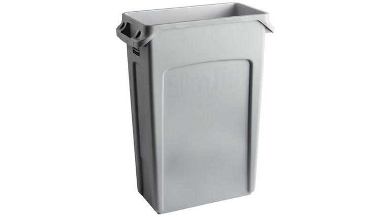 Slim Jim Trash Bin - Gray