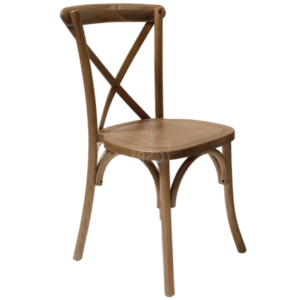 Wooden Crossback Chair (Dark Walnut)
