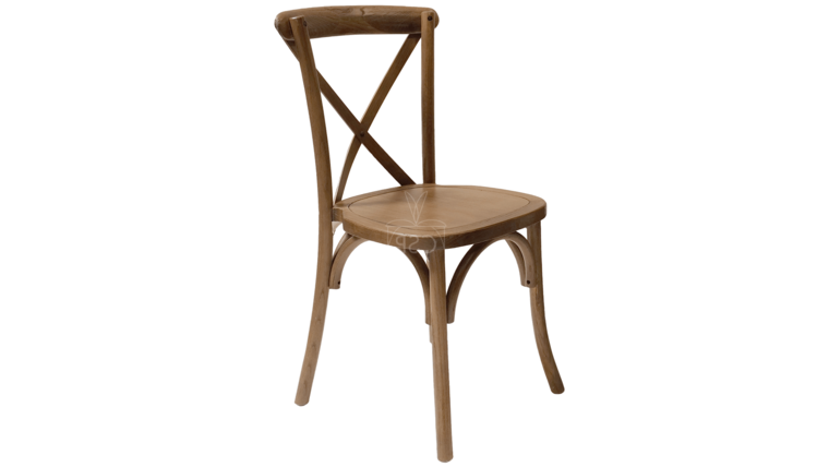 Wooden Crossback Chair (Dark Walnut)