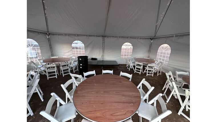 60" Round Wood Table(5ft)