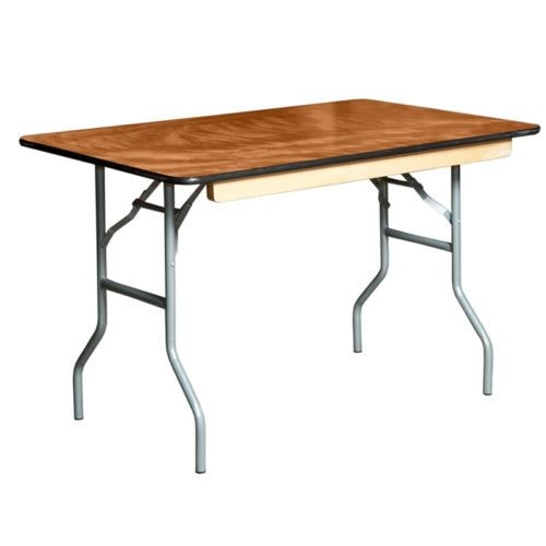 48"x30" Wooden Rectangular Table (4ft)