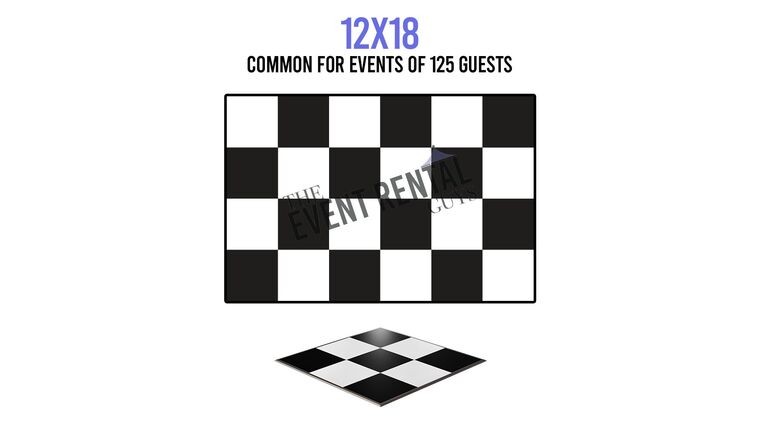 12' x 18' Dance Floor - Checkered