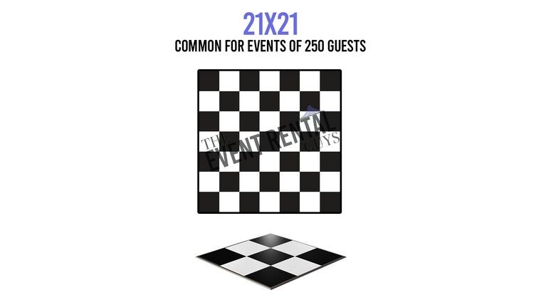 21' x 21' Dance Floor - Checkered