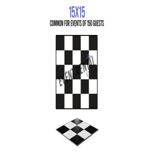 15' x 15' Dance Floor - Checkered