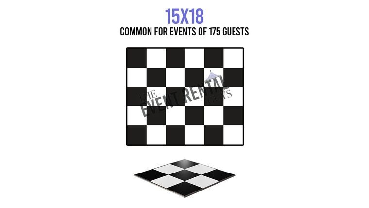 15' x 18' Dance Floor - Checkered