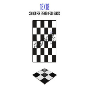 18' x 18' Dance Floor - Checkered