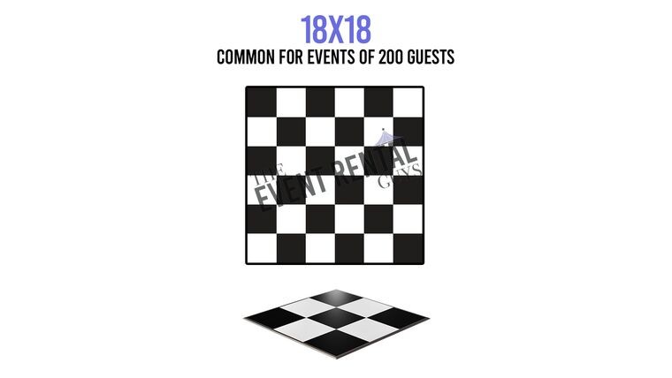 18' x 18' Dance Floor - Checkered
