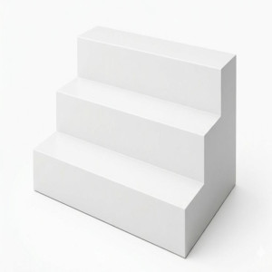 3-Step Stairs - White