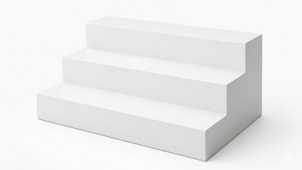 3-Step Stairs - White